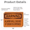 Signmission Alarm Will Sound If Door Is Opened, 18 in W x Rectangle, Vinyl Decal OS-2PACK-WS-D-1218-L-19642 - alternate 4